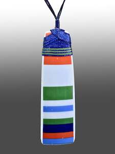 Ceramic Jewellery: Stripes Ceramic Pendant