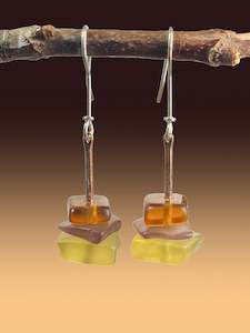 Three Drop Earrings: Warm Three Drop Earrings