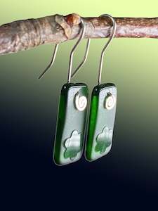 All Earrings: Flower Signature Earrings in Bright Green