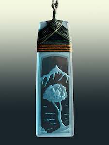 Large Tree and Mountain Pendant