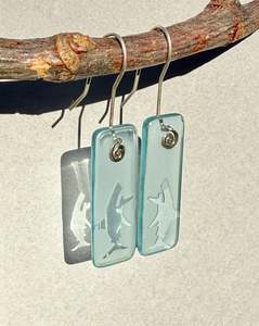Shark Signature Earrings in Bombay Blue