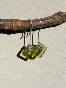 All Earrings: Diamond Earrings in Warm Green