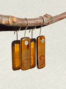 Flourish Signature Earrings in Beer Bottle Brown
