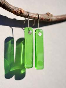 All Earrings: Signature Earrings in Bright Green