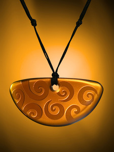 Koru Pendant in Amber