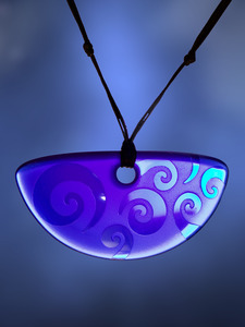 Koru Pendant in Cobalt Blue