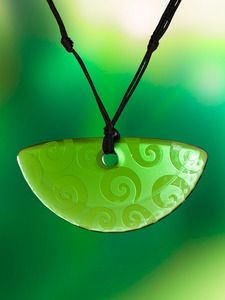 Koru Pendant in Bright Green