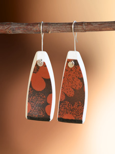 Crown Lynn Echo Ceramic Earrings