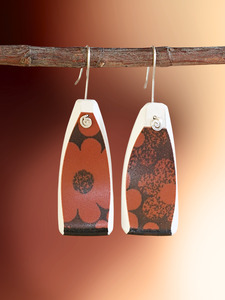 Crown Lynn Echo Ceramic Earrings