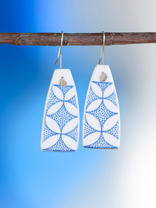 Pacific Flower Ceramic Earrings