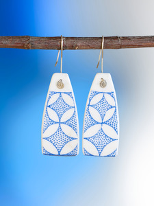 Pacific Flower Ceramic Earrings