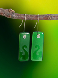 Tangaroa Signature Earrings in Bright Green