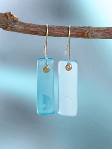 Man in the Moon Signature Earrings in Bombay Blue