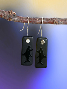 All Earrings: Shark Signature Earrings in Black