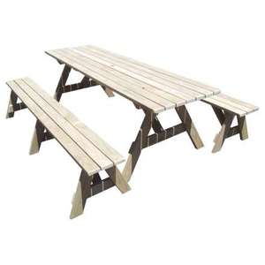 Adults: Ranch Series - 2.4m Table + 2x Benches - Adults Separate Table + Seats
