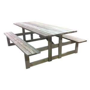 Adults: One Piece - Table & Bench Seats - 8 seats (Optional Bench Seats to seat 10/12)