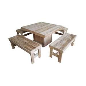 Adults: Wine & Dine - Setting - Table & 4x Benches