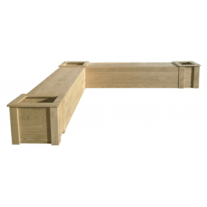 Products: L-SHAPE Corner Planter Boxes + Storage/Seats Combo