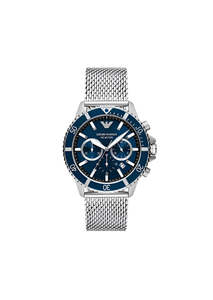 Emporio Armani - Chronograph Stainless Steel Mesh Watch