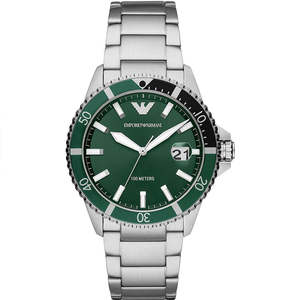 Emporio Armani: Emporio Armani - Stainless Steel/Green Men's Watch