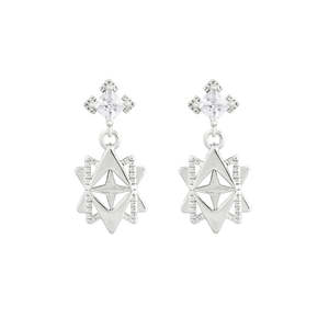 Lindi Kingi Design: Lindi Kingi - Baroque Star Earring Silver Plated