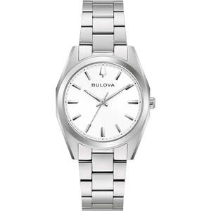 Bulova: Bulova - Surveyor Quartz 31 mm White Dial Stainless Steel Bracelet