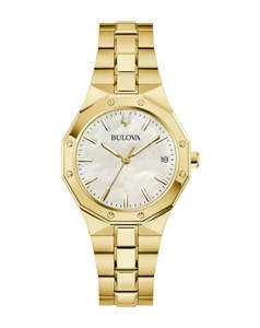 Bulova - Prestige Classic White Dial Gold Stainless Steel Watch