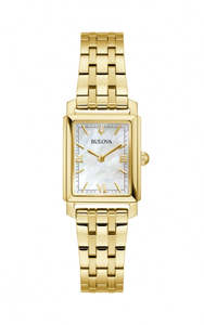 Bulova - Ladies Mother Of Pearl Face Gold Watch
