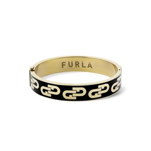 Furla Jewellery: Furla Jewellery - Black Enamel/Gold Arch Bangle