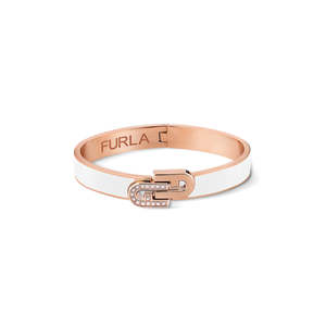 Furla Jewellery: Furla Jewellery - White Enamel and Rose Gold