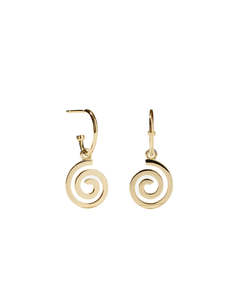 Meadowlark - Spiral Signature Hoops Gold Plated