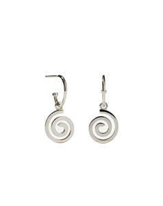 Meadowlark - Spiral Signature Hoops Sterling Silver