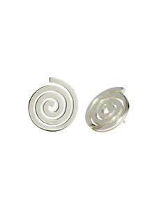 Meadowlark -  Spiral Earrings Medium Sterling Silver