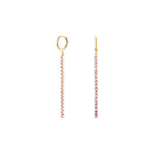 Rosefield Jewellery - Tennis Light Rose Crystal Gold Earrings