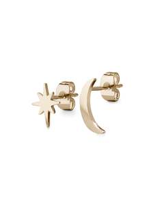 Rosefield Jewellery: Rosefield Jewellery - Lois Moon & Star Earrings Gold