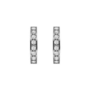 Rosefield Jewellery - Crystal Hoops Silver