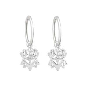 Lindi Kingi Design 1: Lindi Kingi - Baroque Star Sleeper Earrings Platinum Plate