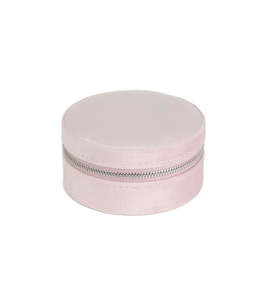 Jewellery Boxes: Edblad - Travel Jewellery Case Velvet Dusty Pink & Steel