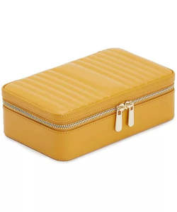 Jewellery Boxes: Wolf - Maria Medium Zip Mustard Case