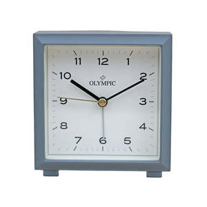 Olympic Watches Clocks: Olympic - Square Metal Alarm Clock Grey