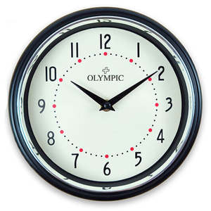 Olympic - Harriet Clock 24cm Black