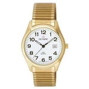 Olympic Watches Clocks: Olympic - Gold & White Expandable Watch