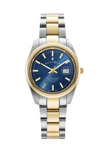 Jacques Du Manoir: Jacques Du Manoir - Inspiration Allure Two Tone Blue Dial Watch