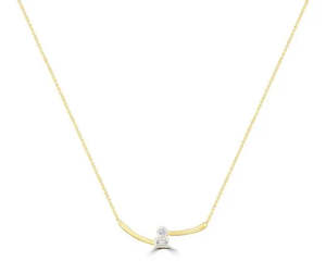 Brent Weatherall Jewellery: Brent Weatherall - 9ct Yellow Gold & 0.05ct Diamond Necklace