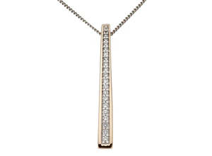 Brent Weatherall Jewellery: Brent Weatherall - Diamond Set Channel Pendant in Rose Gold