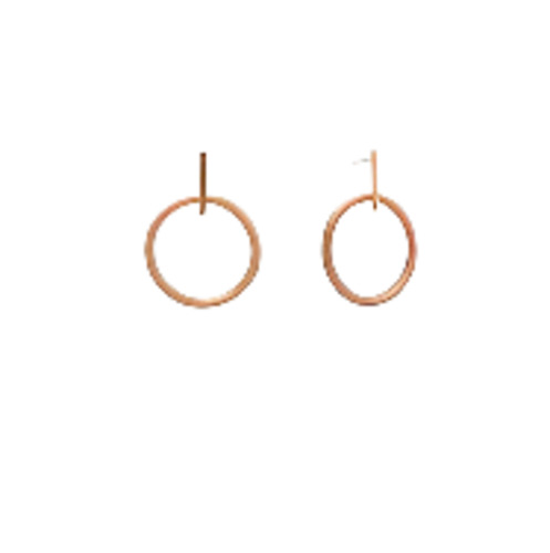 Diva - Eclisse Orbita Earrings sterling silver rose gold plated