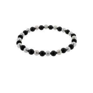Diva - Luce Bracelet Sterling Silver Rhodium Plated And Onyx