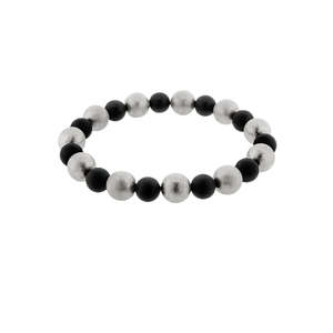 Diva - Luce Bracelet Sterling Silver Rhodium Plated And Onyx