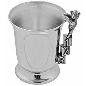 Baby Gifting: Childs Tankard - Silver Pewter 123 / ABC Cup