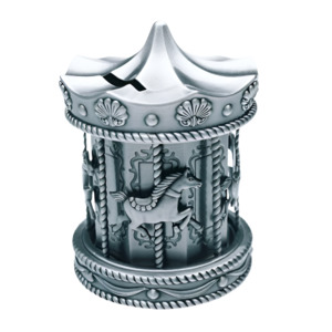Baby Gifting: Money bank - Pewter Carousel